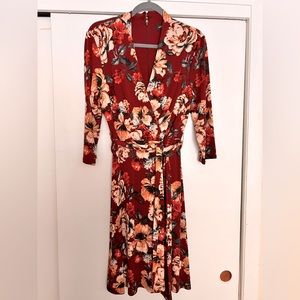 L Liz Claiborne faux wrap dress